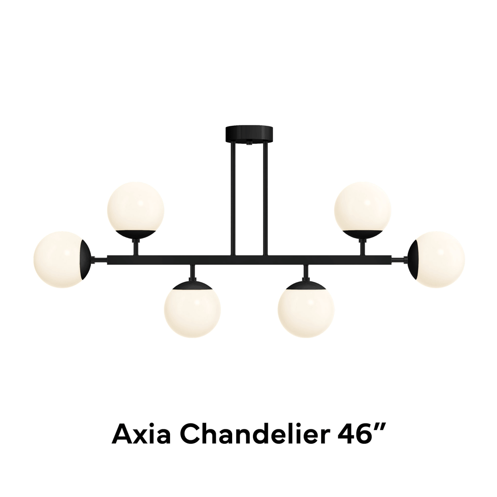 axia and big axia chandelier size comparison