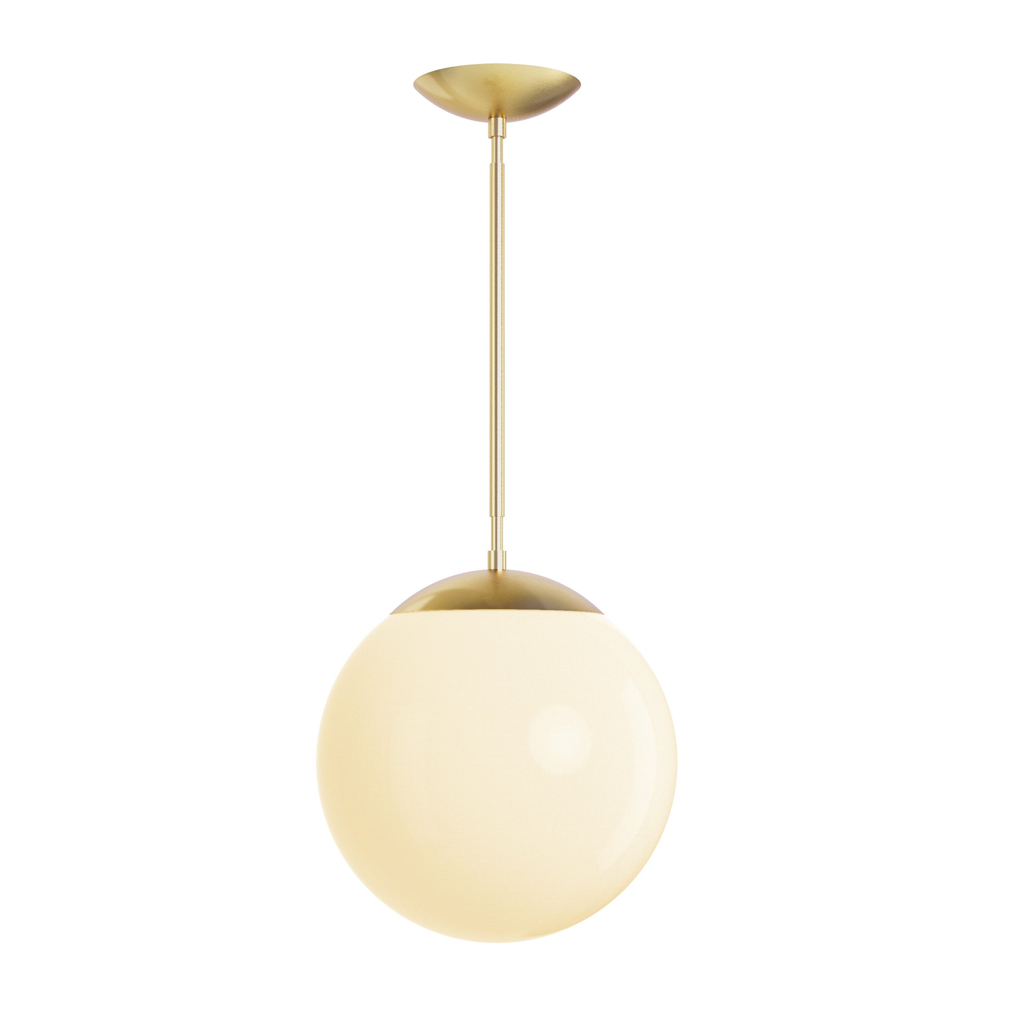 Brass cap globe pendant 12" dutton brown lighting