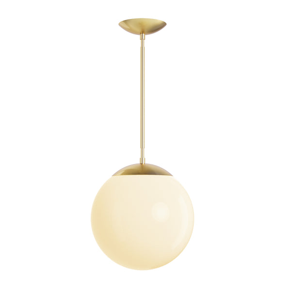Brass cap globe pendant 12" dutton brown lighting