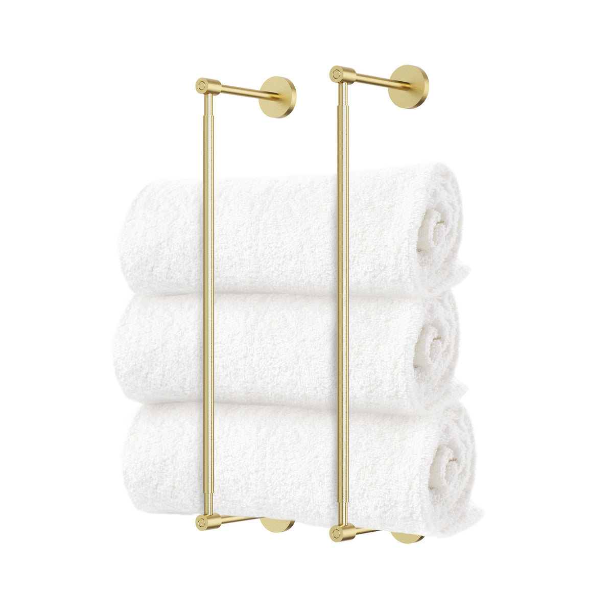 brass Head towel bar 18 inch hardware Dutton Brown