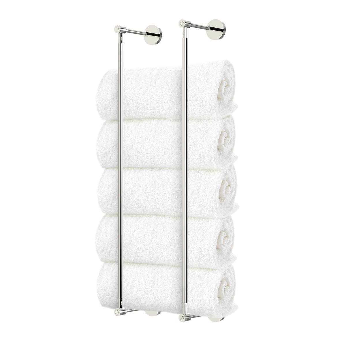 nickel Head towel rack 24" hardware Dutton Brown