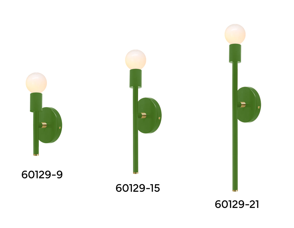 Brass and python green color Major sconce sizes Dutton Brown lighting