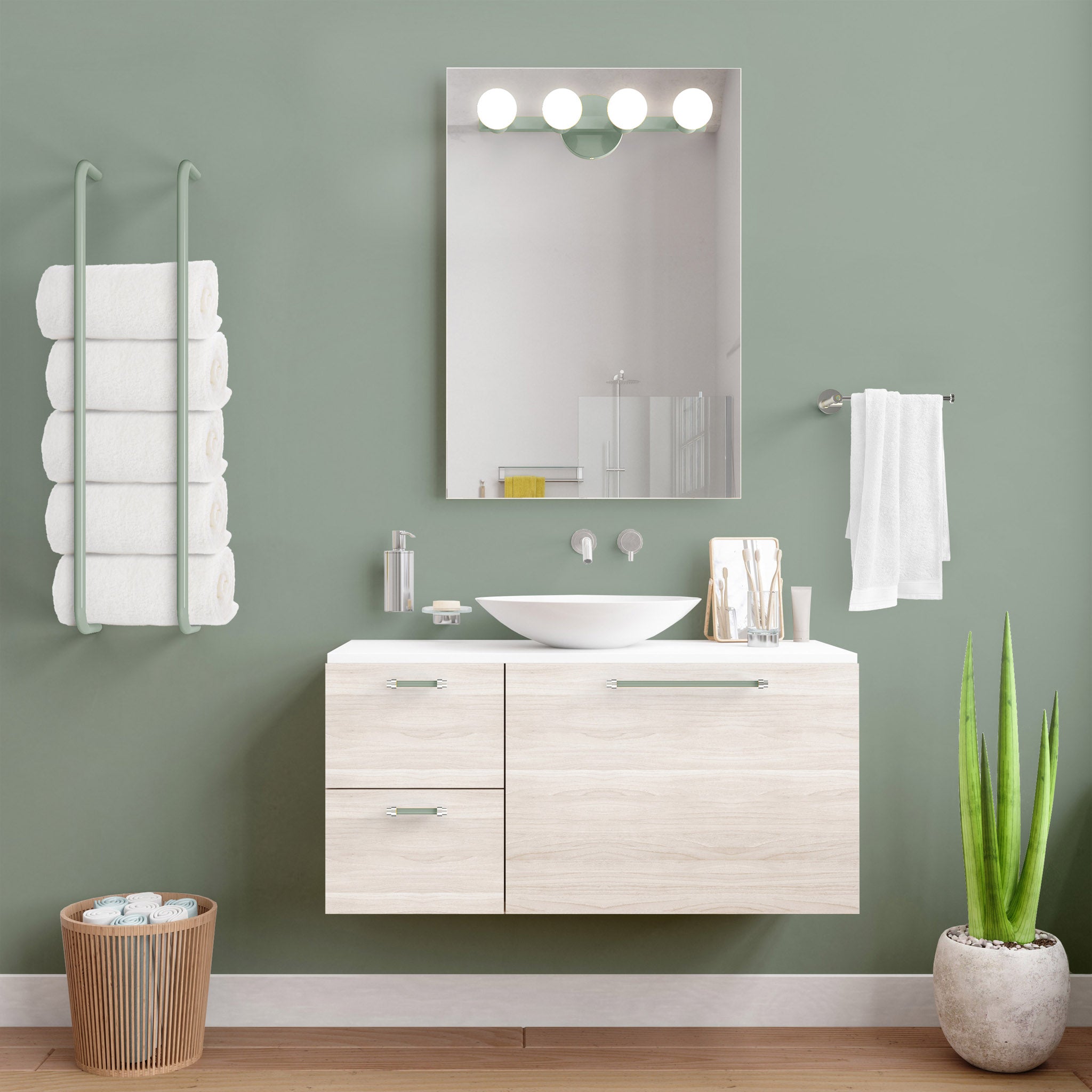 Spa beyond towel rack 36" dutton brown bathroom