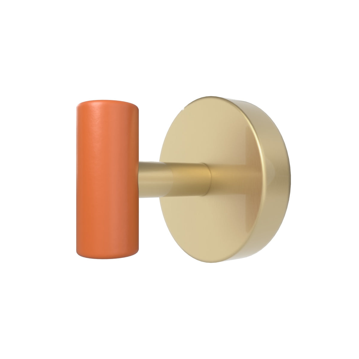 Brass and Orange color Swift Hook Dutton Brown hardware