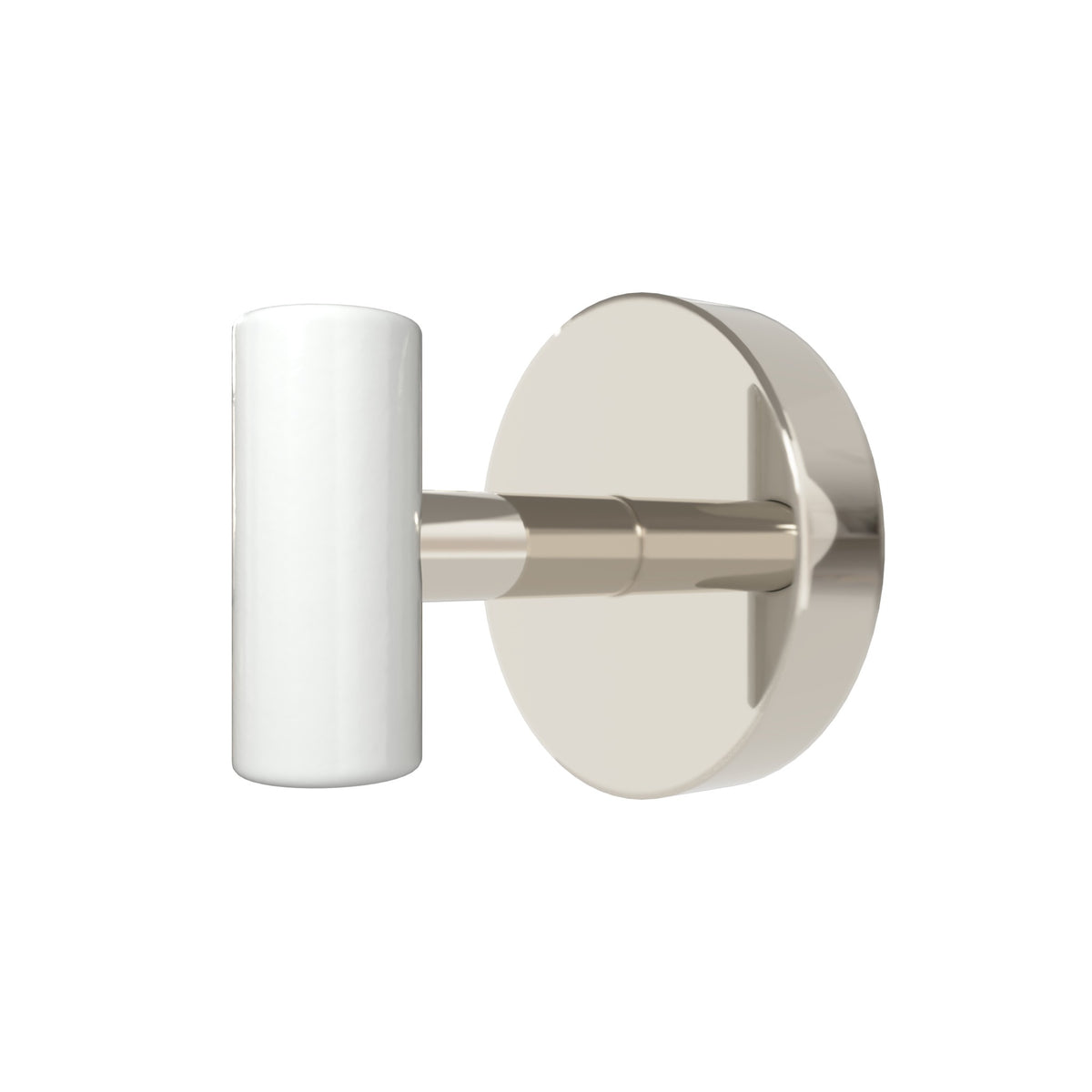 Nickel and White color Swift Hook Dutton Brown hardware