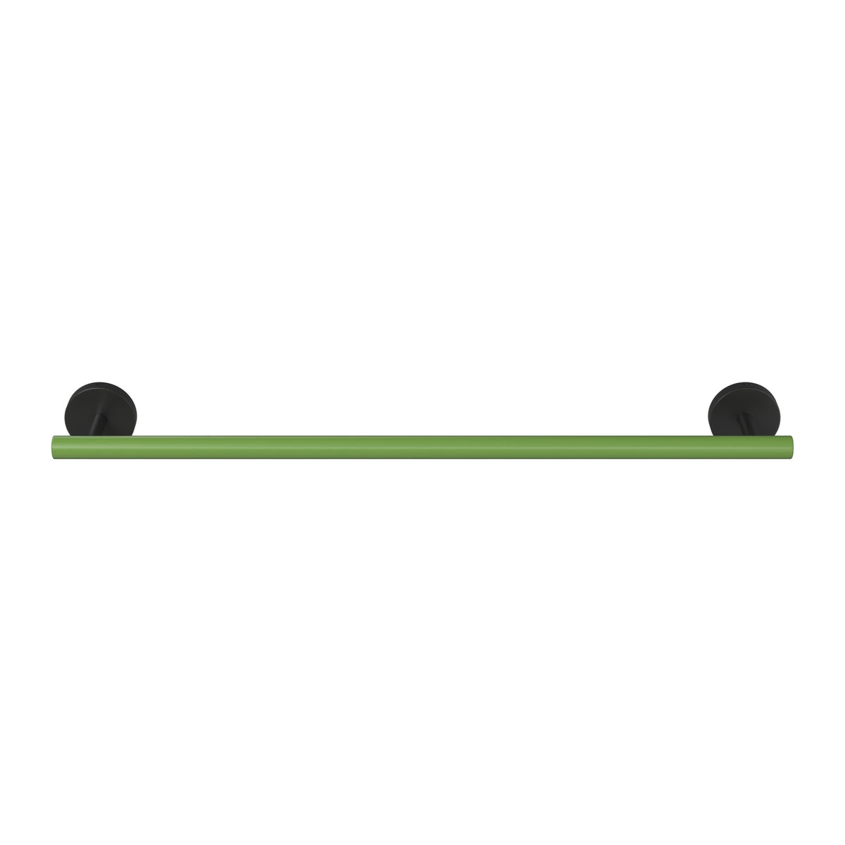 Black and Python Green color Swift Towel Bar 18" Dutton Brown hardware