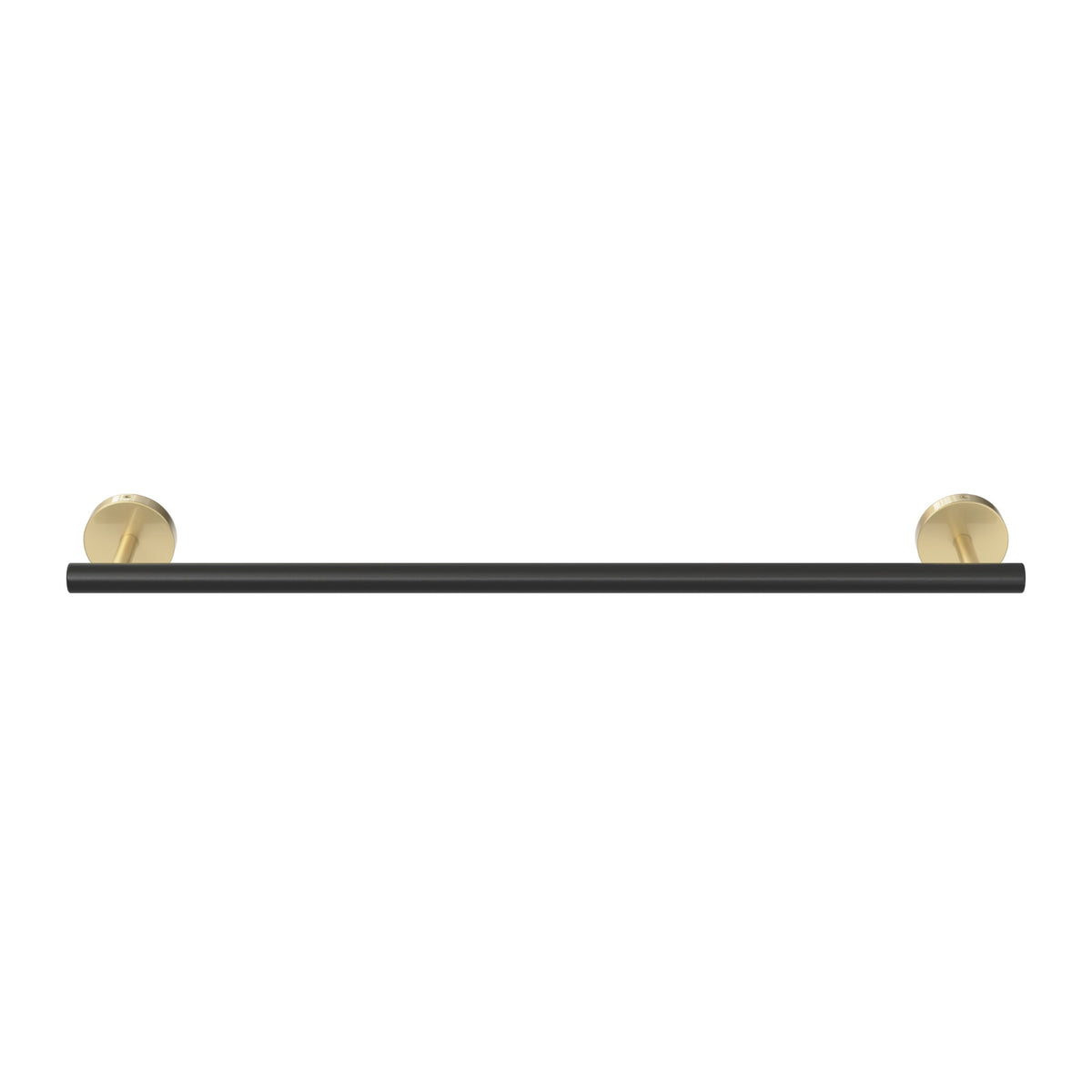 Brass and Black color Swift Towel Bar 18" Dutton Brown hardware