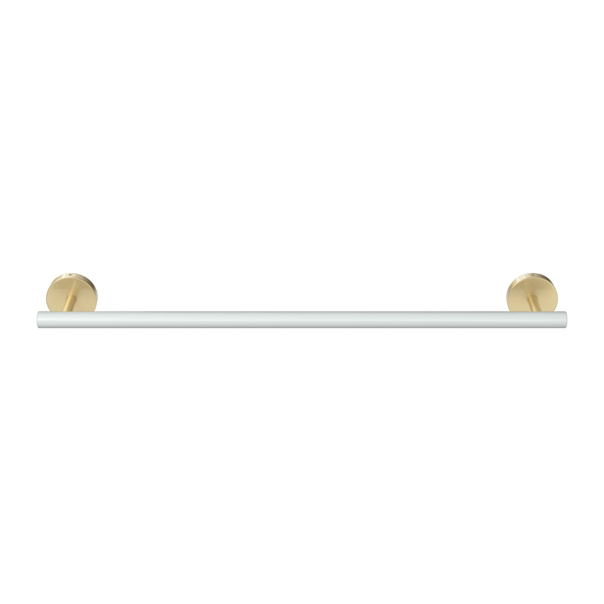Brass and Chalk color Swift Towel Bar 18" Dutton Brown hardware