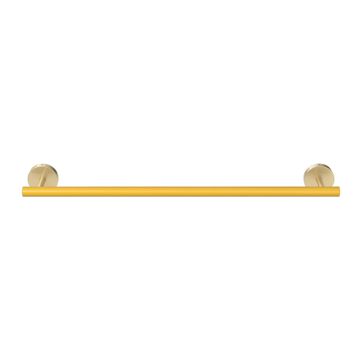 Brass and Ochre color Swift Towel Bar 18" Dutton Brown hardware