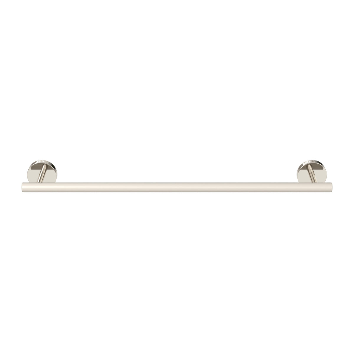 Nickel and Bone color Swift Towel Bar 18" Dutton Brown hardware
