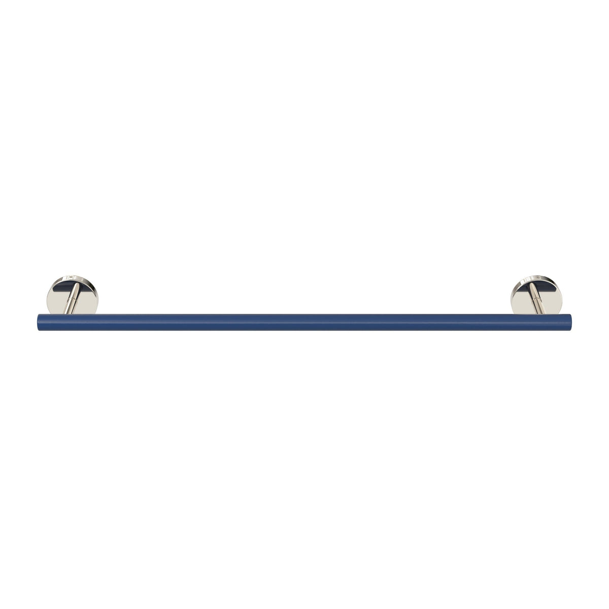Nickel and Cobalt color Swift Towel Bar 18" Dutton Brown hardware