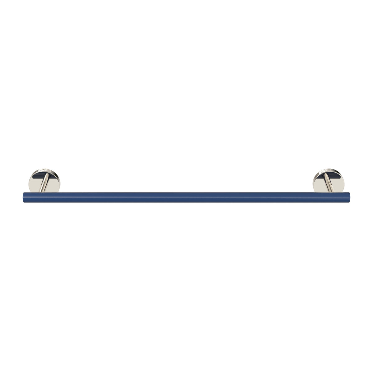 Nickel and Cobalt color Swift Towel Bar 18" Dutton Brown hardware