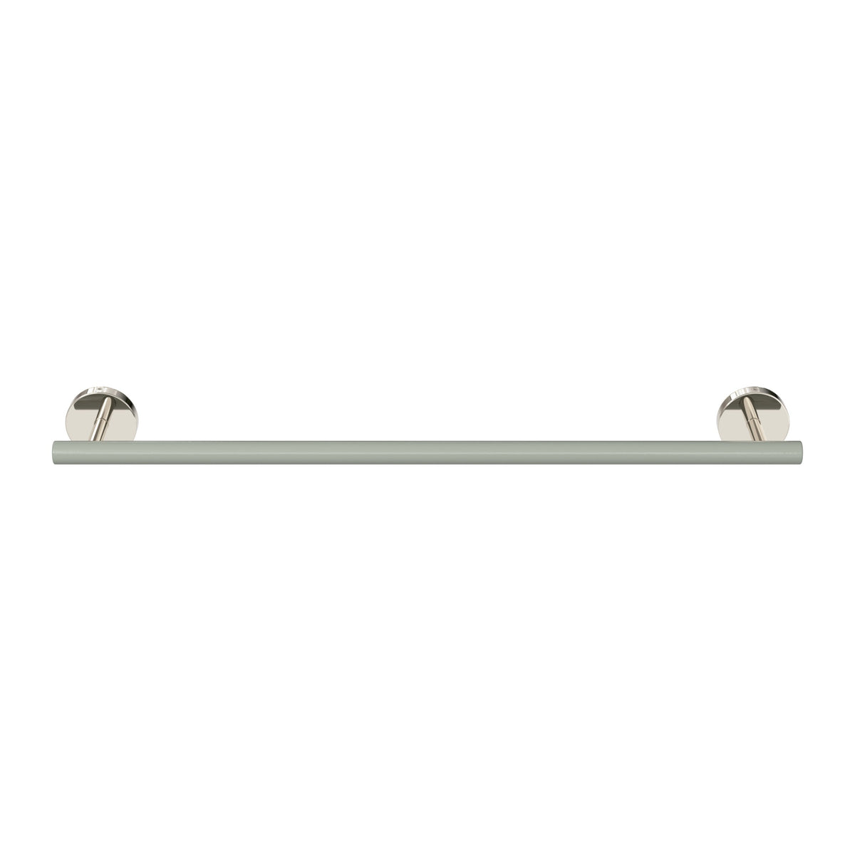 Nickel and Spa color Swift Towel Bar 18" Dutton Brown hardware