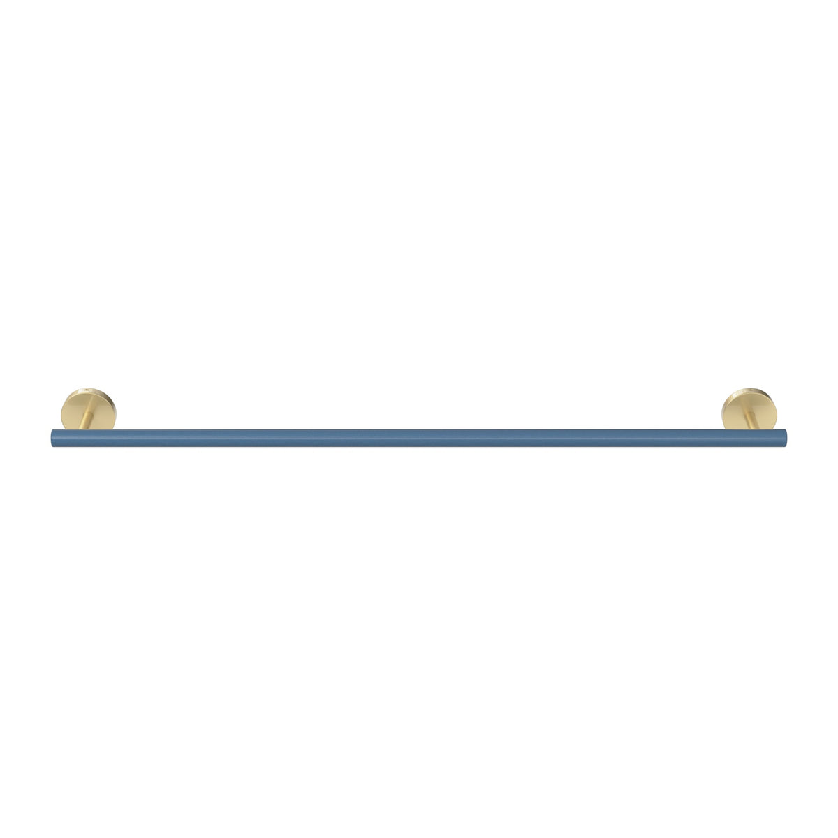 Brass and Slate Blue color Swift Towel Bar 24" Dutton Brown hardware