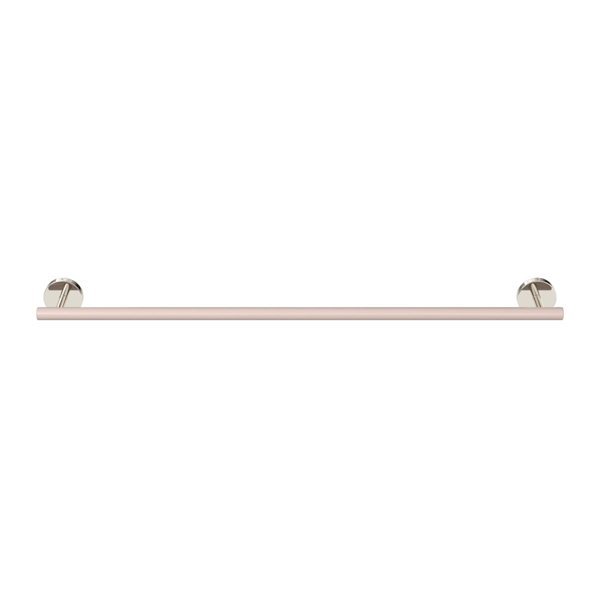 Nickel and Barely color Swift Towel Bar 24" Dutton Brown hardware