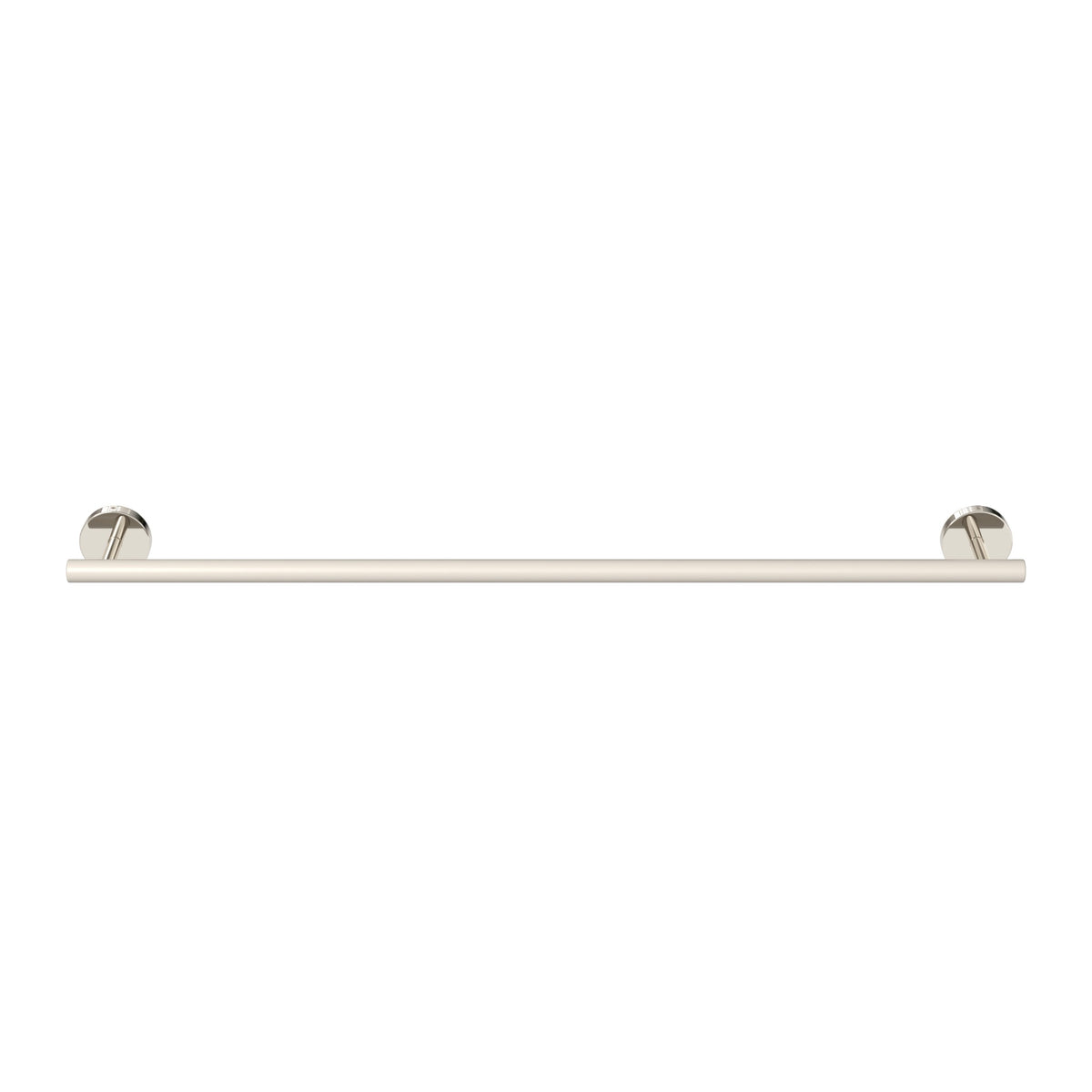 Nickel and Bone color Swift Towel Bar 24" Dutton Brown hardware