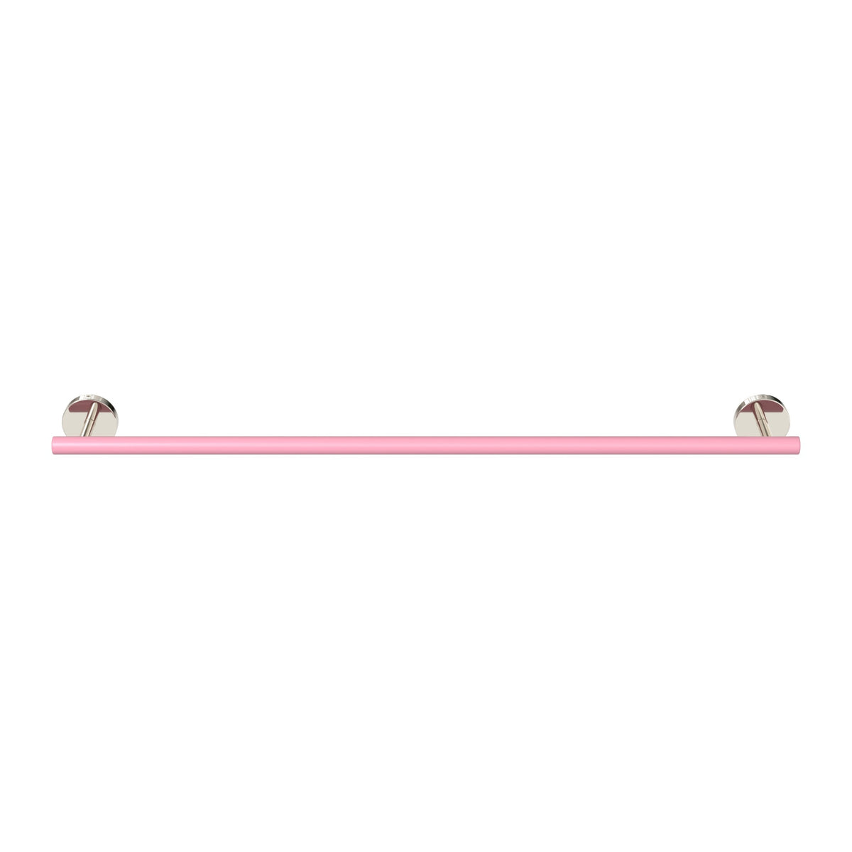Nickel and Pinkaboo color Swift Towel Bar 24" Dutton Brown hardware