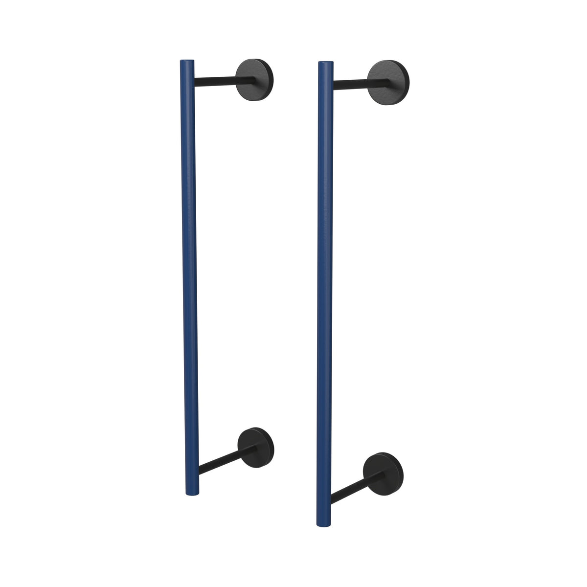 Black and Cobalt color Swift Towel Rack 18" Dutton Brown hardware