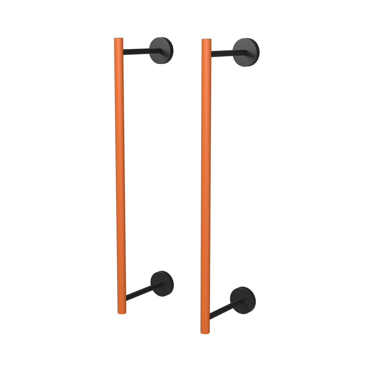 Black and Orange color Swift Towel Rack 18" Dutton Brown hardware