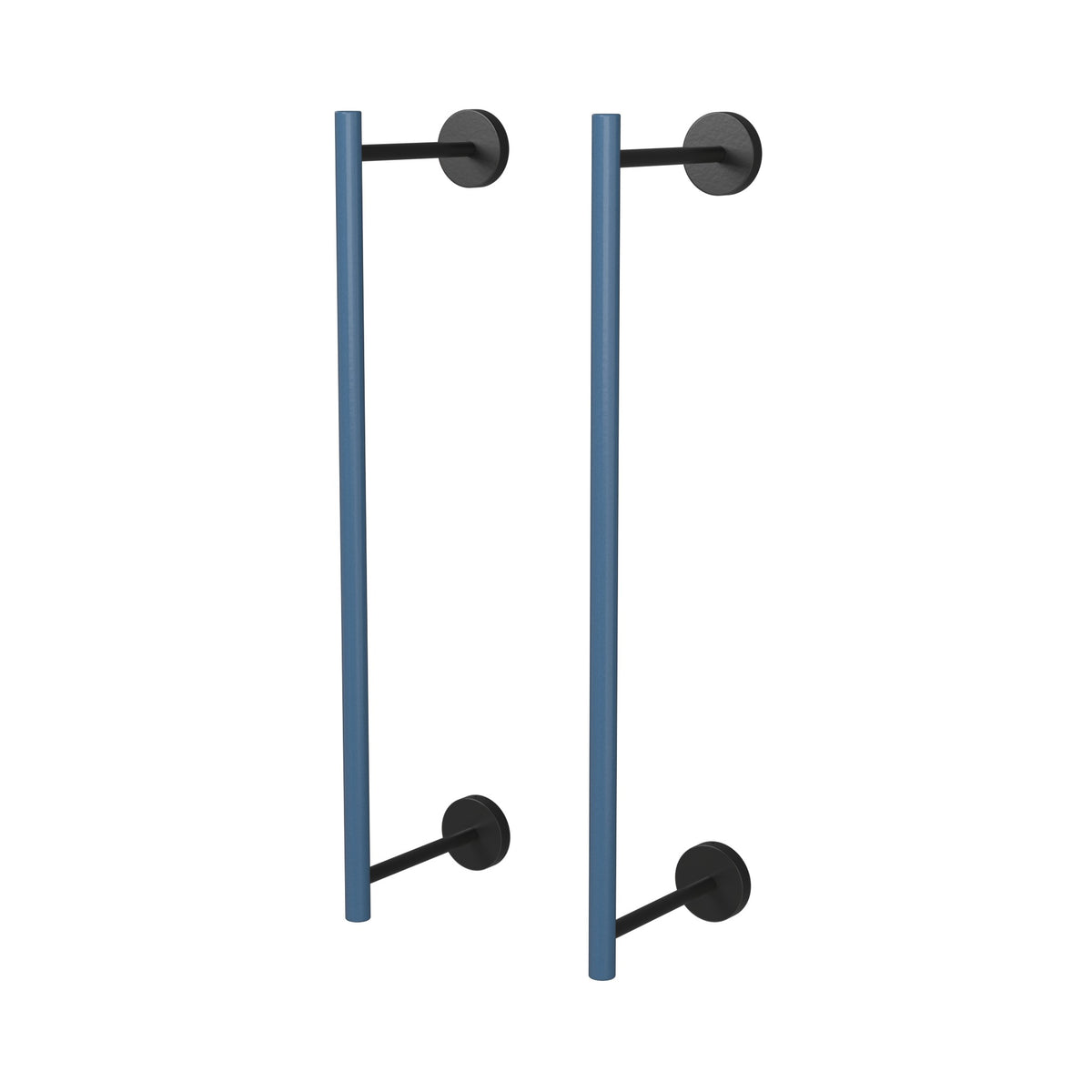 Black and Slate Blue color Swift Towel Rack 18" Dutton Brown hardware