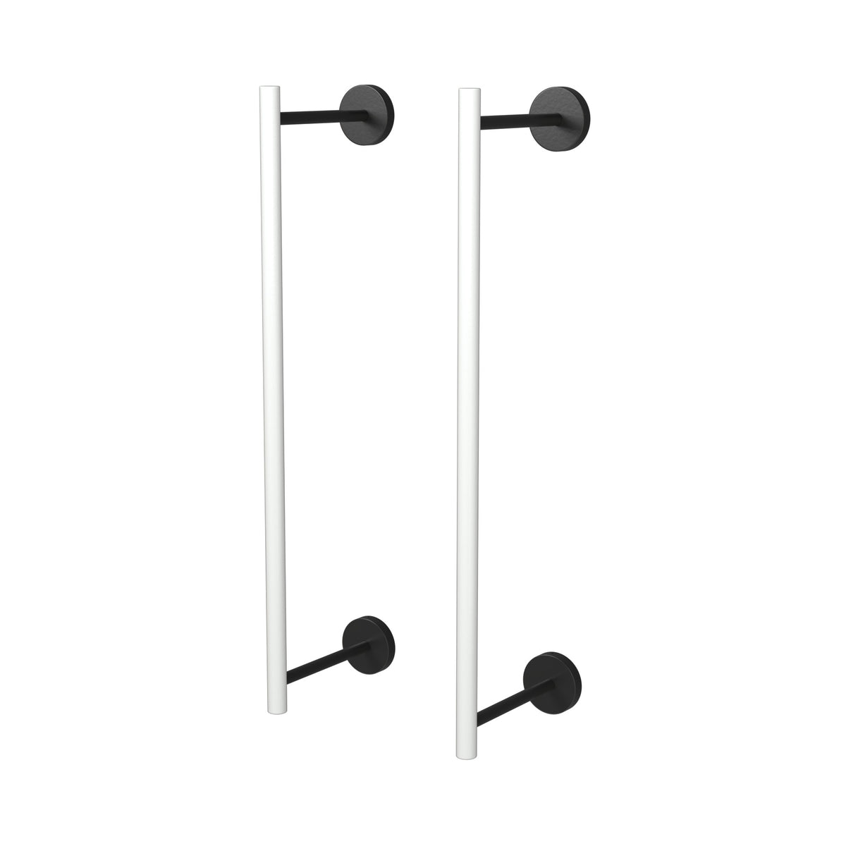 Black and White color Swift Towel Rack 18" Dutton Brown hardware
