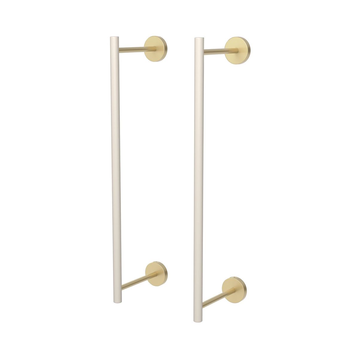 Brass and Bone color Swift Towel Rack 18" Dutton Brown hardware
