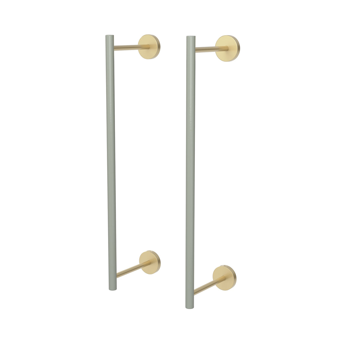 Brass and Spa color Swift Towel Rack 18" Dutton Brown hardware