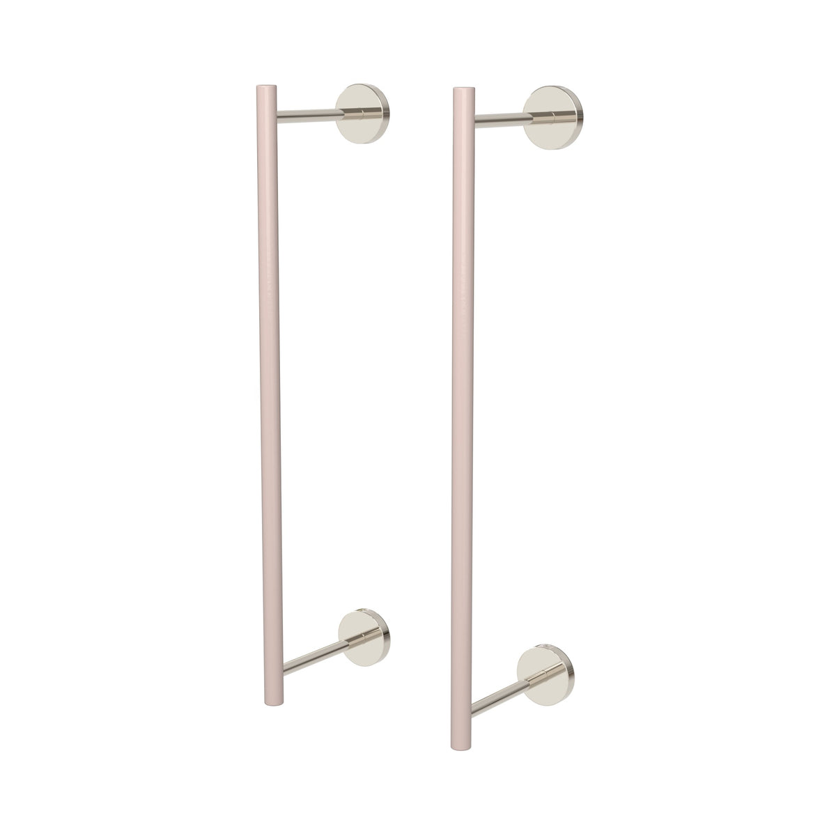 Nickel and Barely color Swift Towel Rack 18" Dutton Brown hardware
