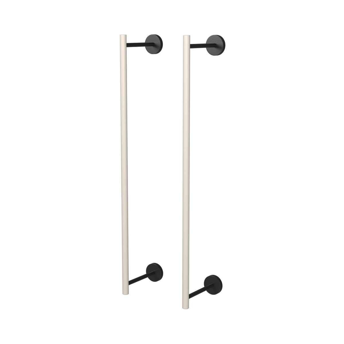 Black and Bone color Swift Towel Rack 24" Dutton Brown hardware
