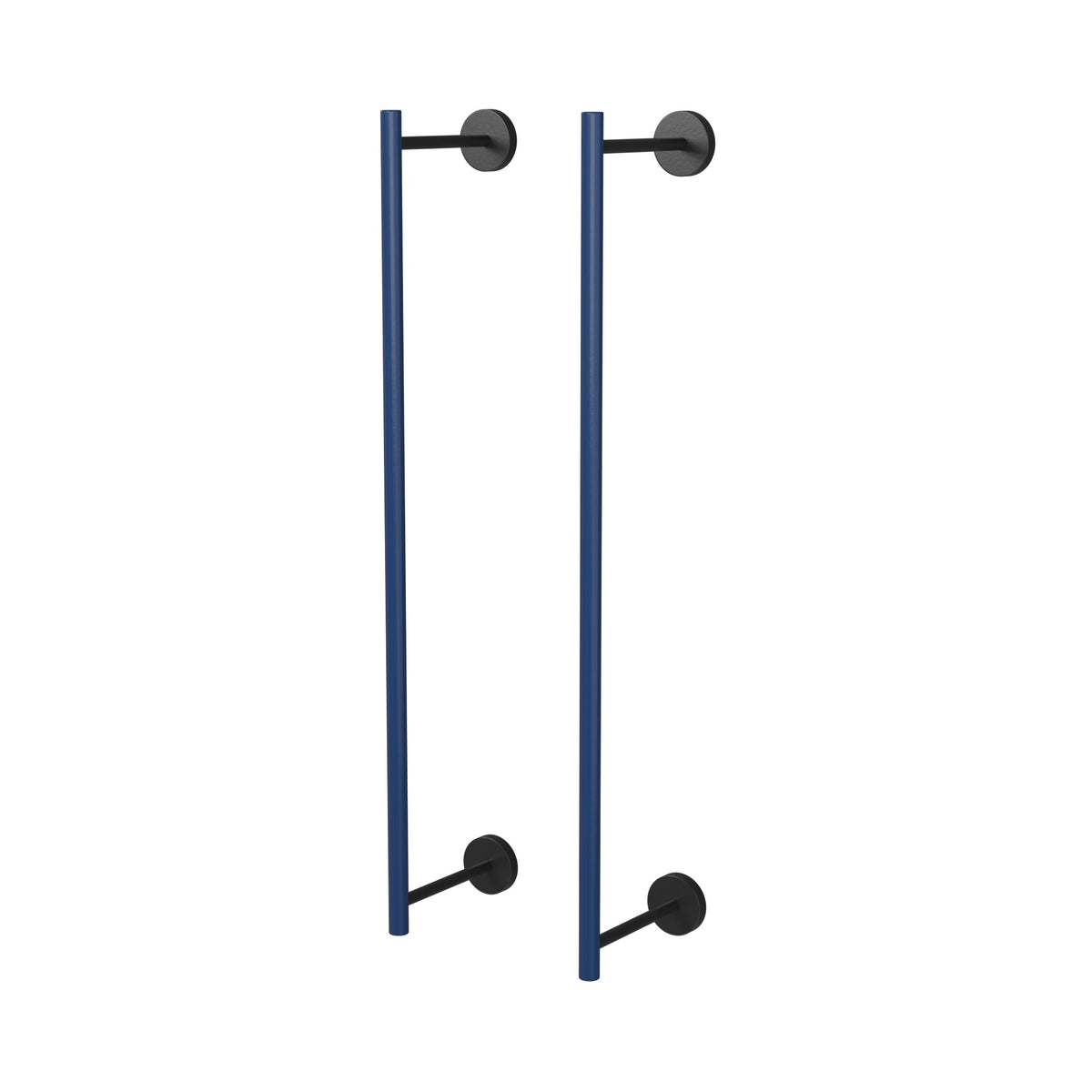 Black and Cobalt color Swift Towel Rack 24" Dutton Brown hardware