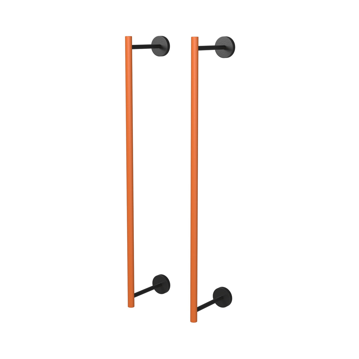 Black and Orange color Swift Towel Rack 24" Dutton Brown hardware