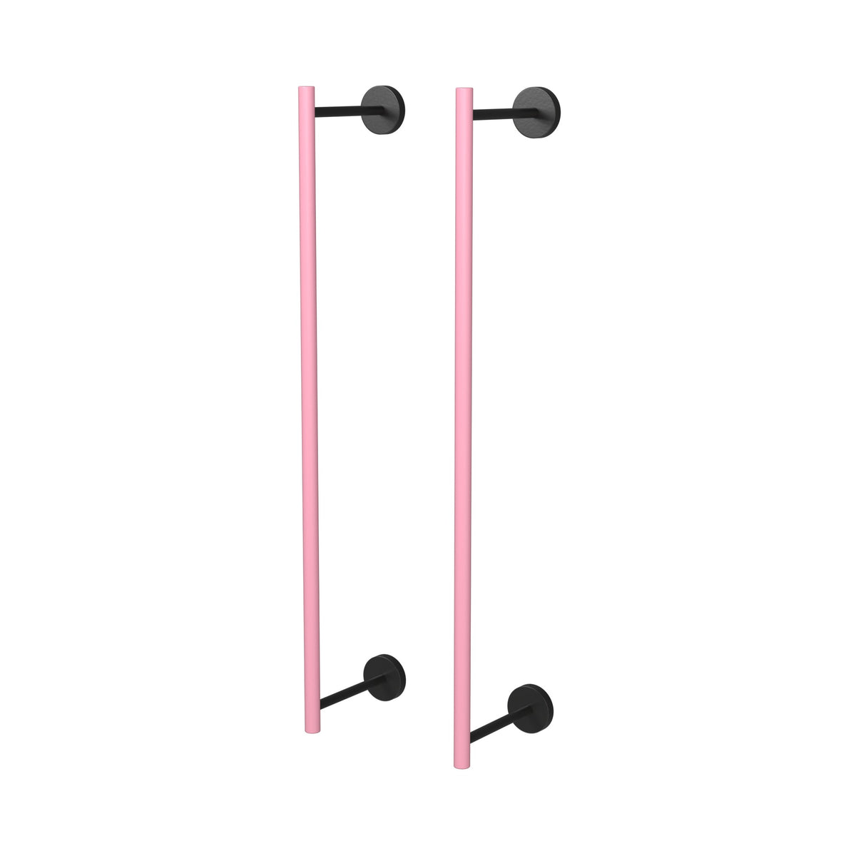 Black and Pinkaboo color Swift Towel Rack 24" Dutton Brown hardware