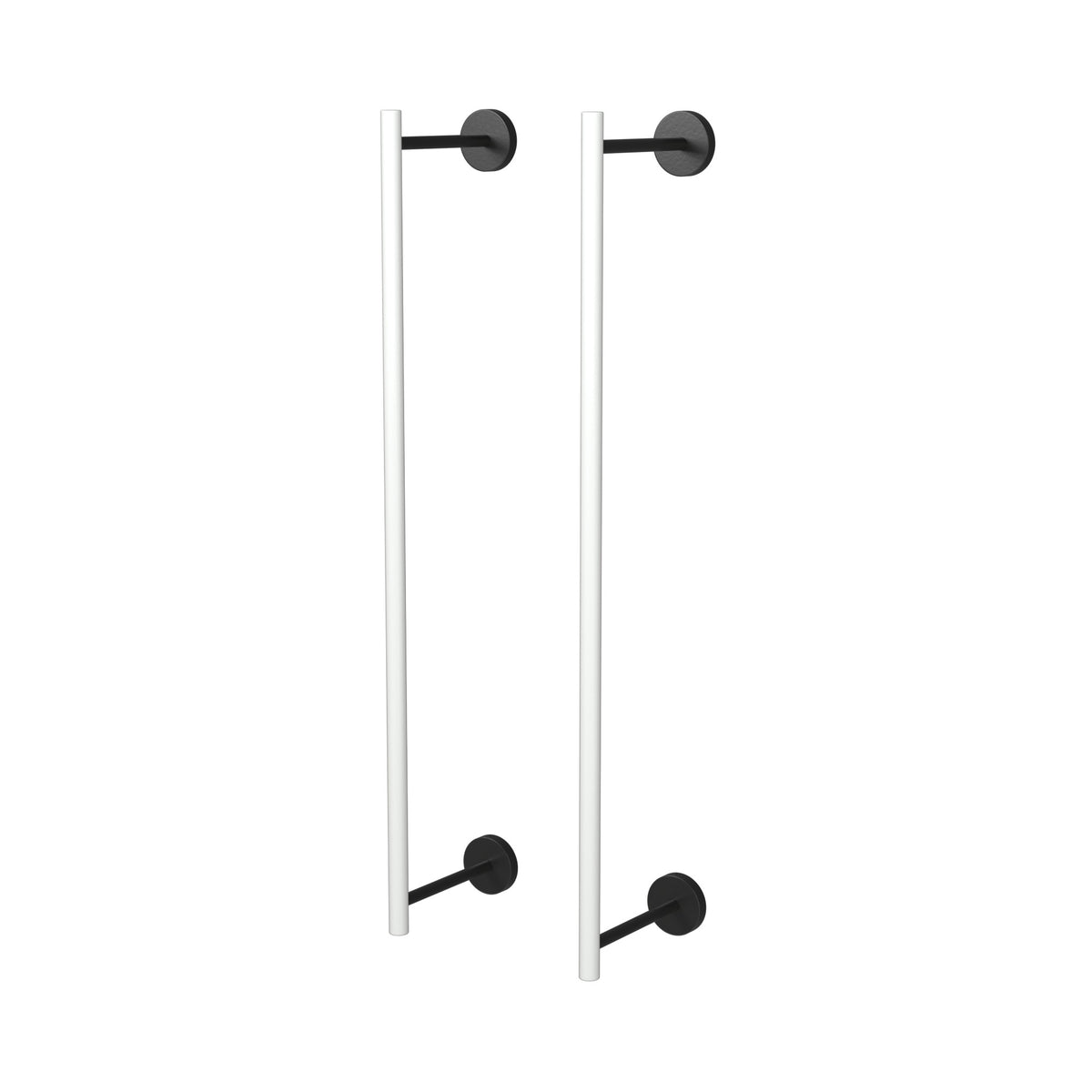 Black and White color Swift Towel Rack 24" Dutton Brown hardware