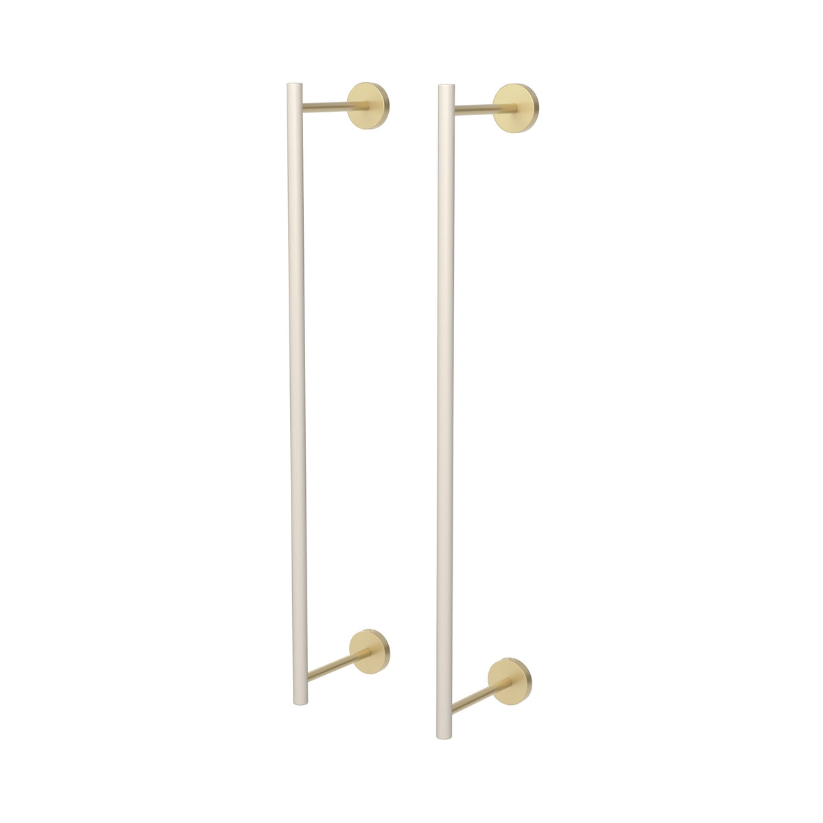 Brass and Bone color Swift Towel Rack 24" Dutton Brown hardware