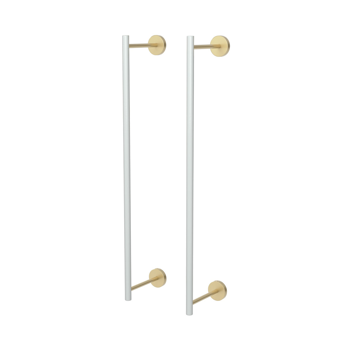 Brass and Chalk color Swift Towel Rack 24" Dutton Brown hardware