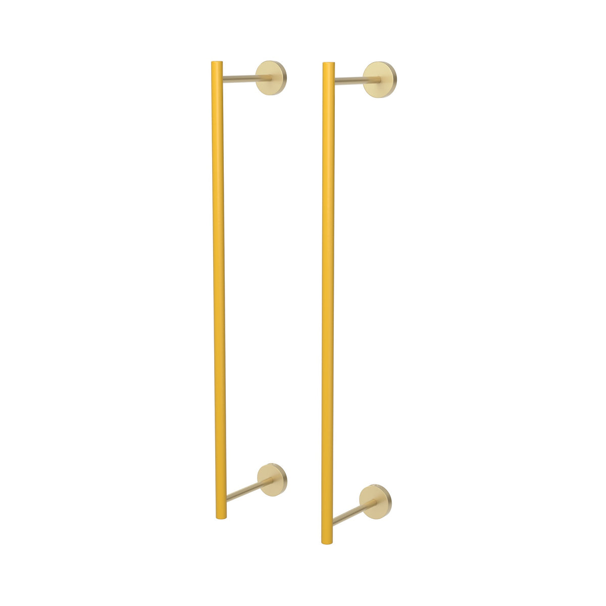 Brass and Ochre color Swift Towel Rack 24" Dutton Brown hardware
