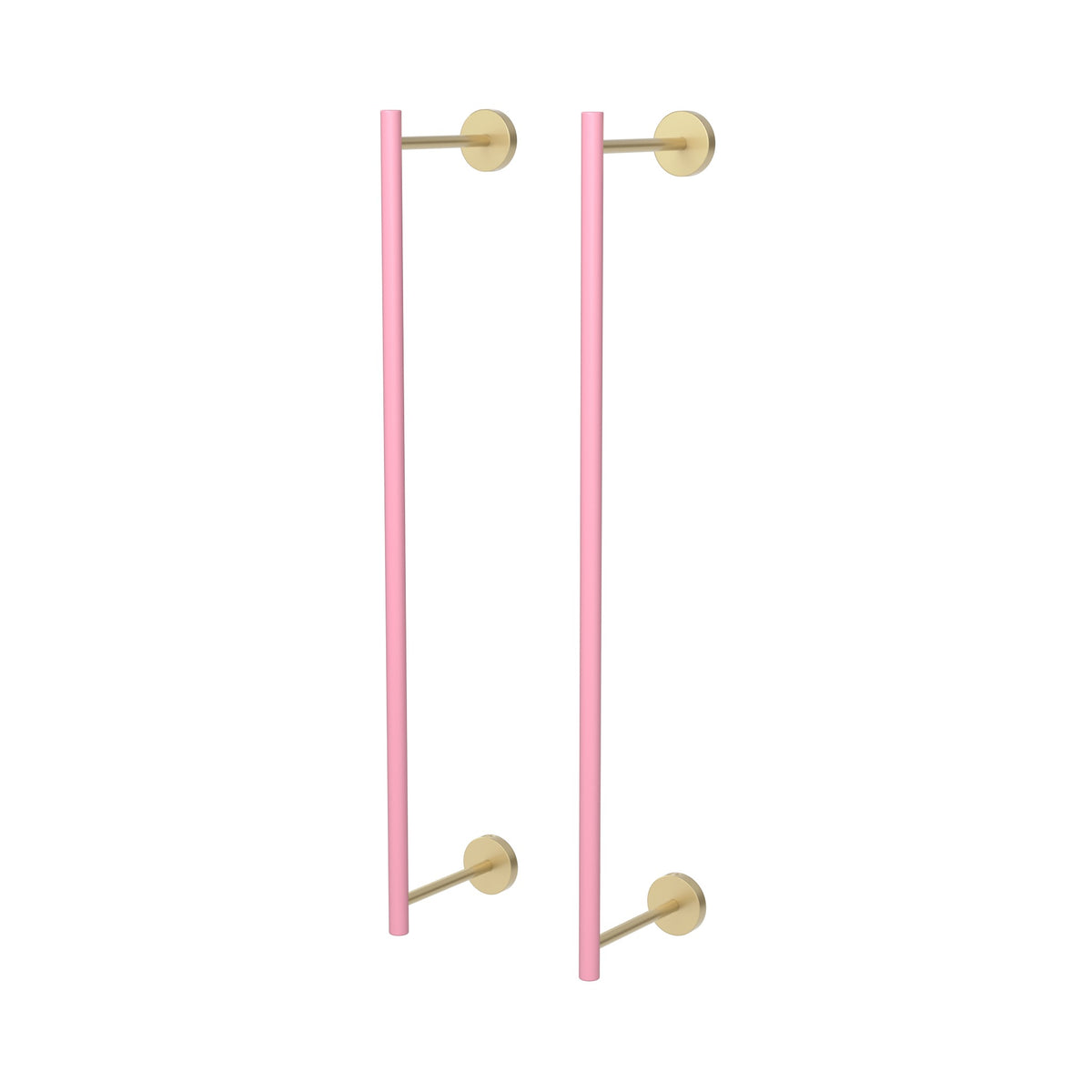 Brass and Pinkaboo color Swift Towel Rack 24" Dutton Brown hardware