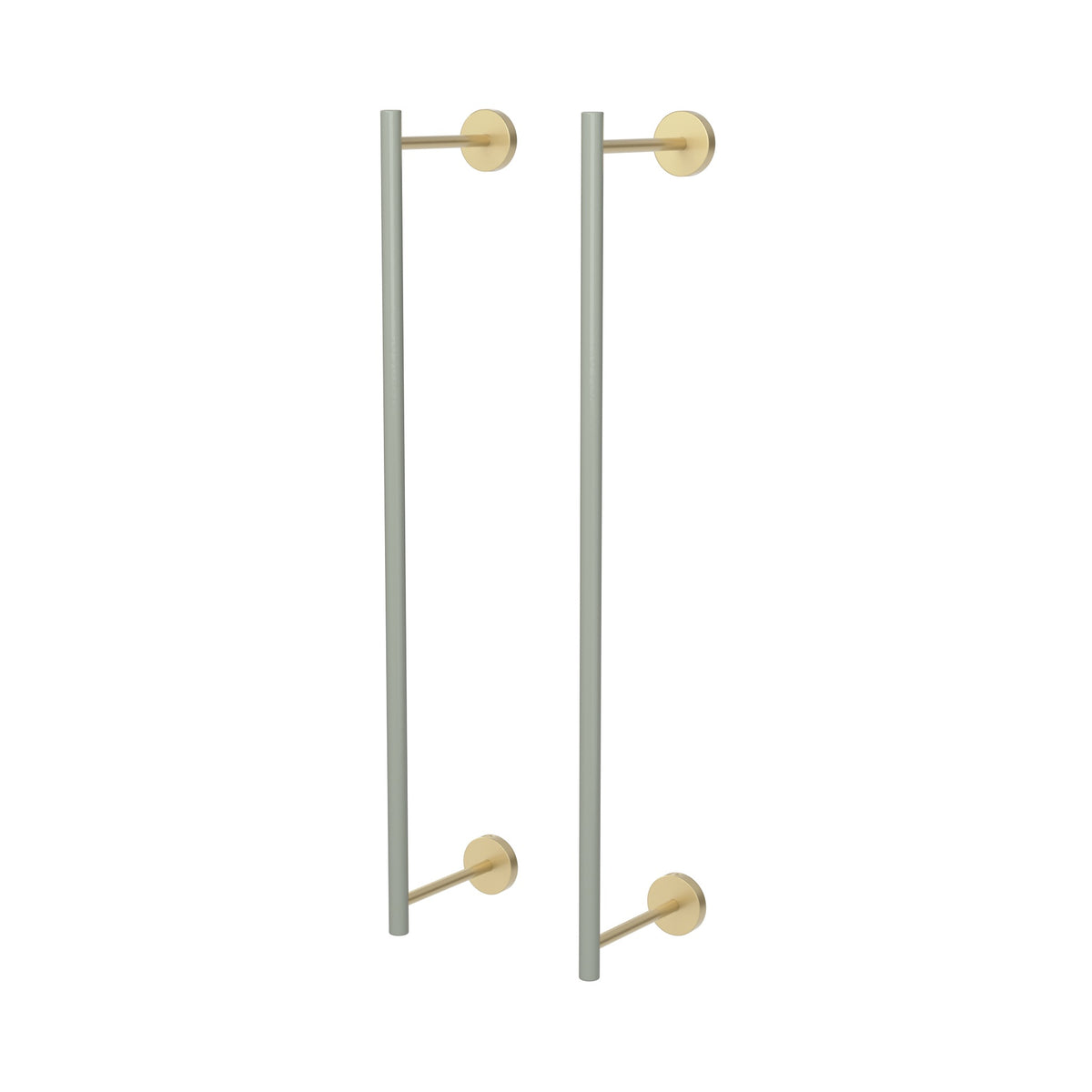 Brass and Spa color Swift Towel Rack 24" Dutton Brown hardware