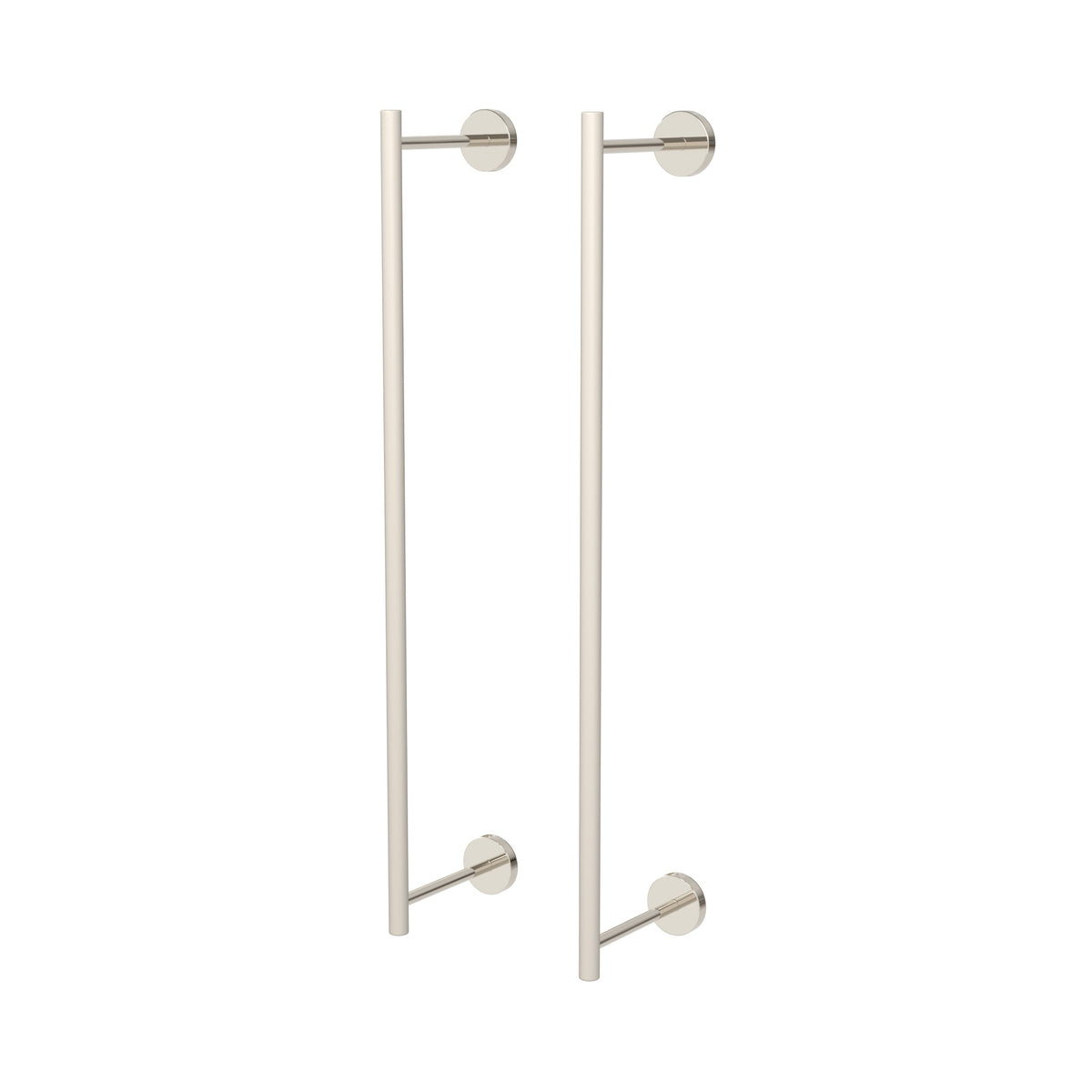 Nickel and Bone color Swift Towel Rack 24" Dutton Brown hardware