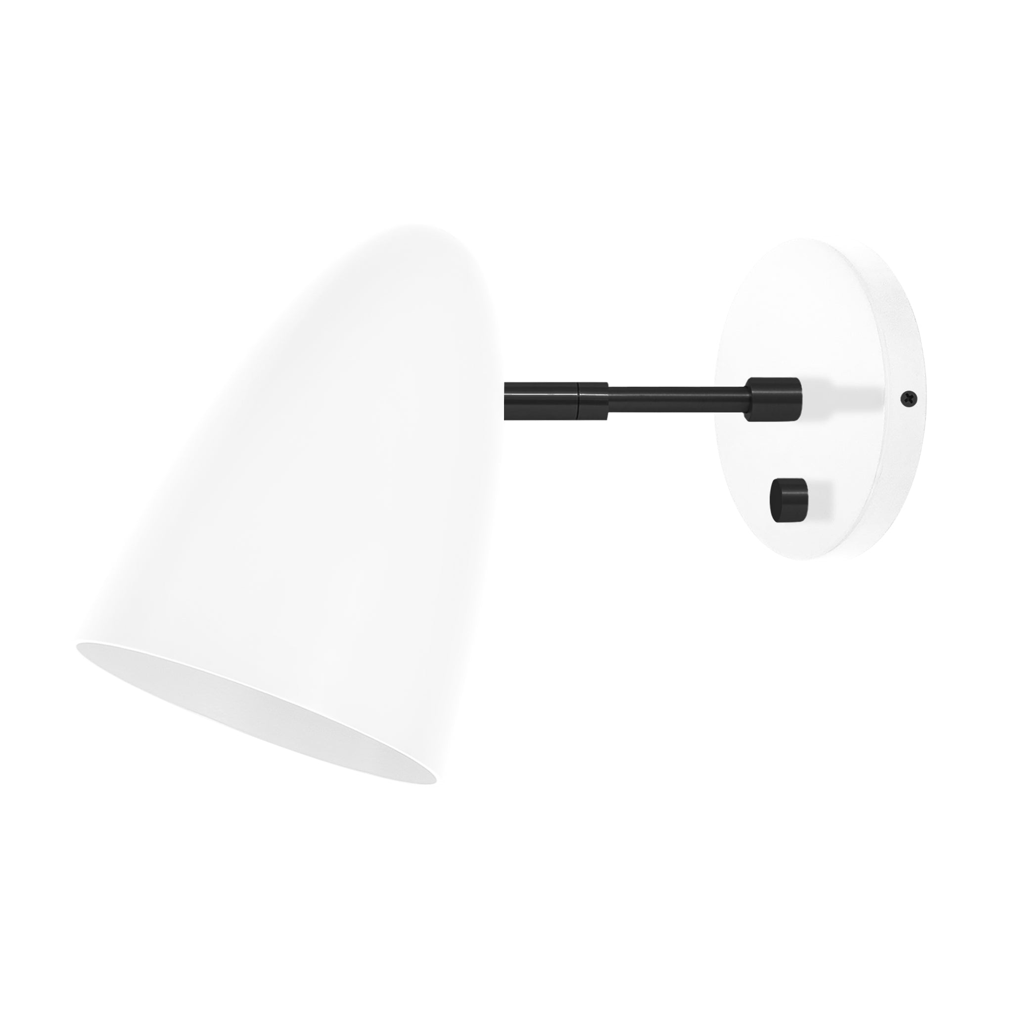 Black and white color Boom sconce 3" arm Dutton Brown lighting