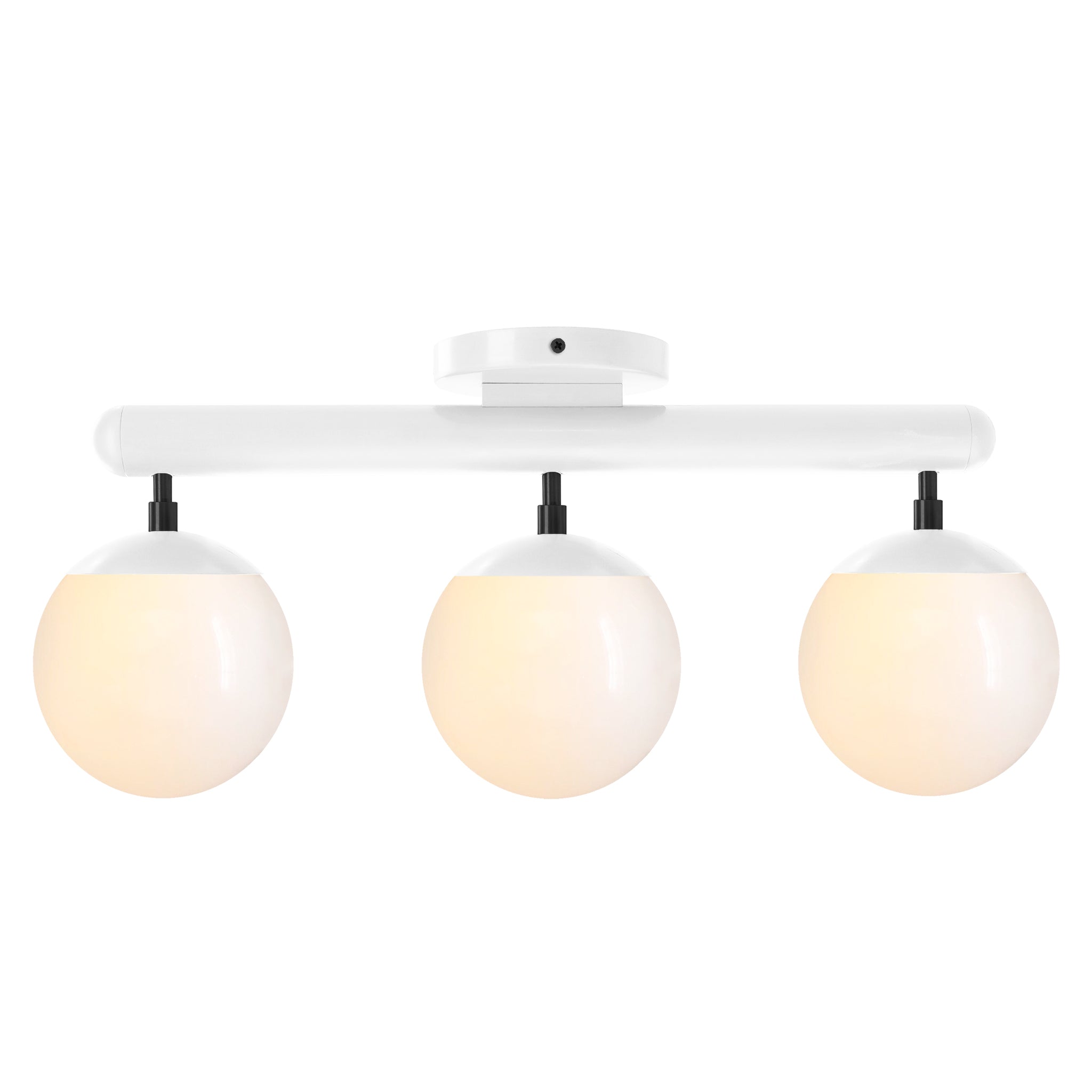 Black and white color Icon 3 flush mount Dutton Brown lighting