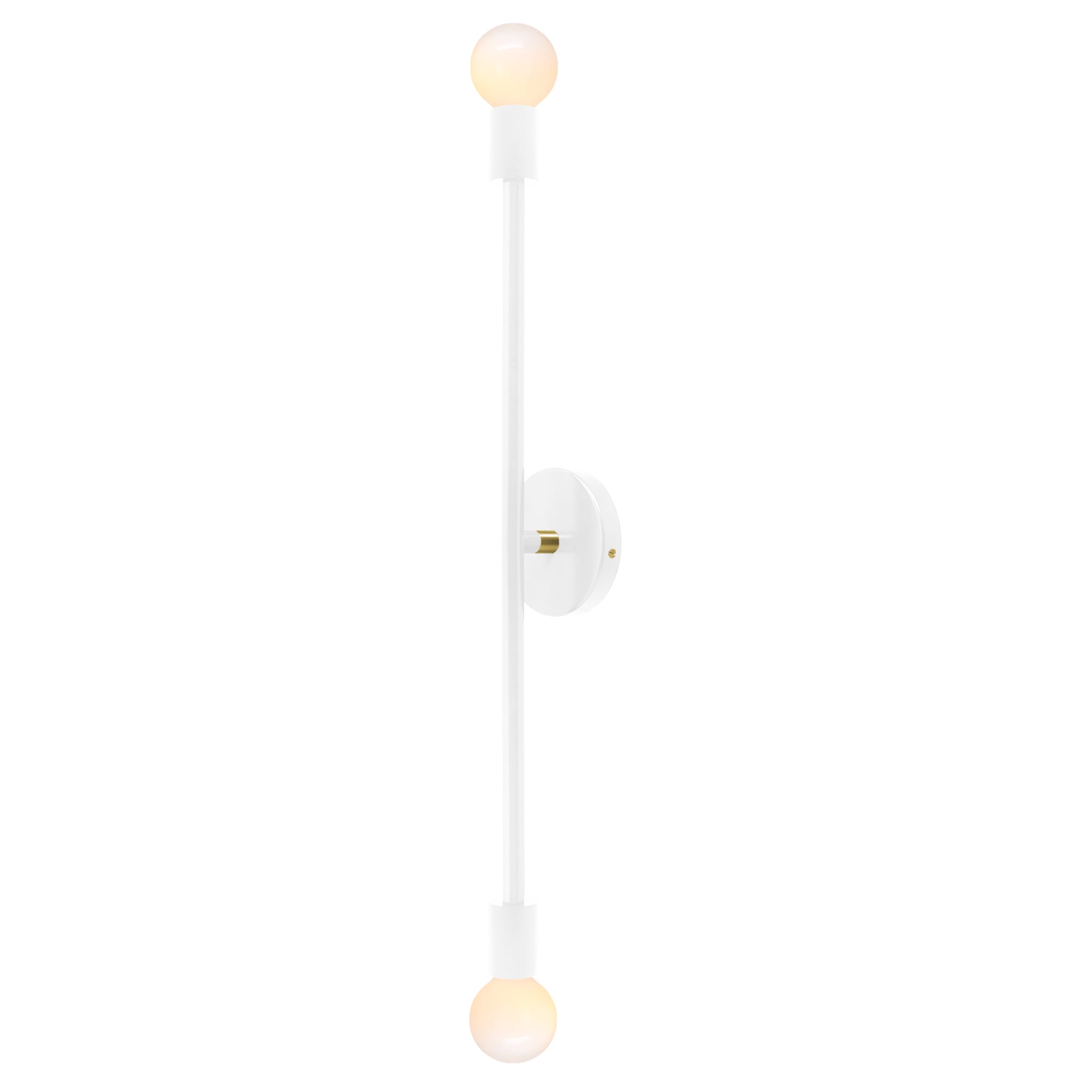 Brass and white color Pilot sconce 29" Dutton Brown lighting
