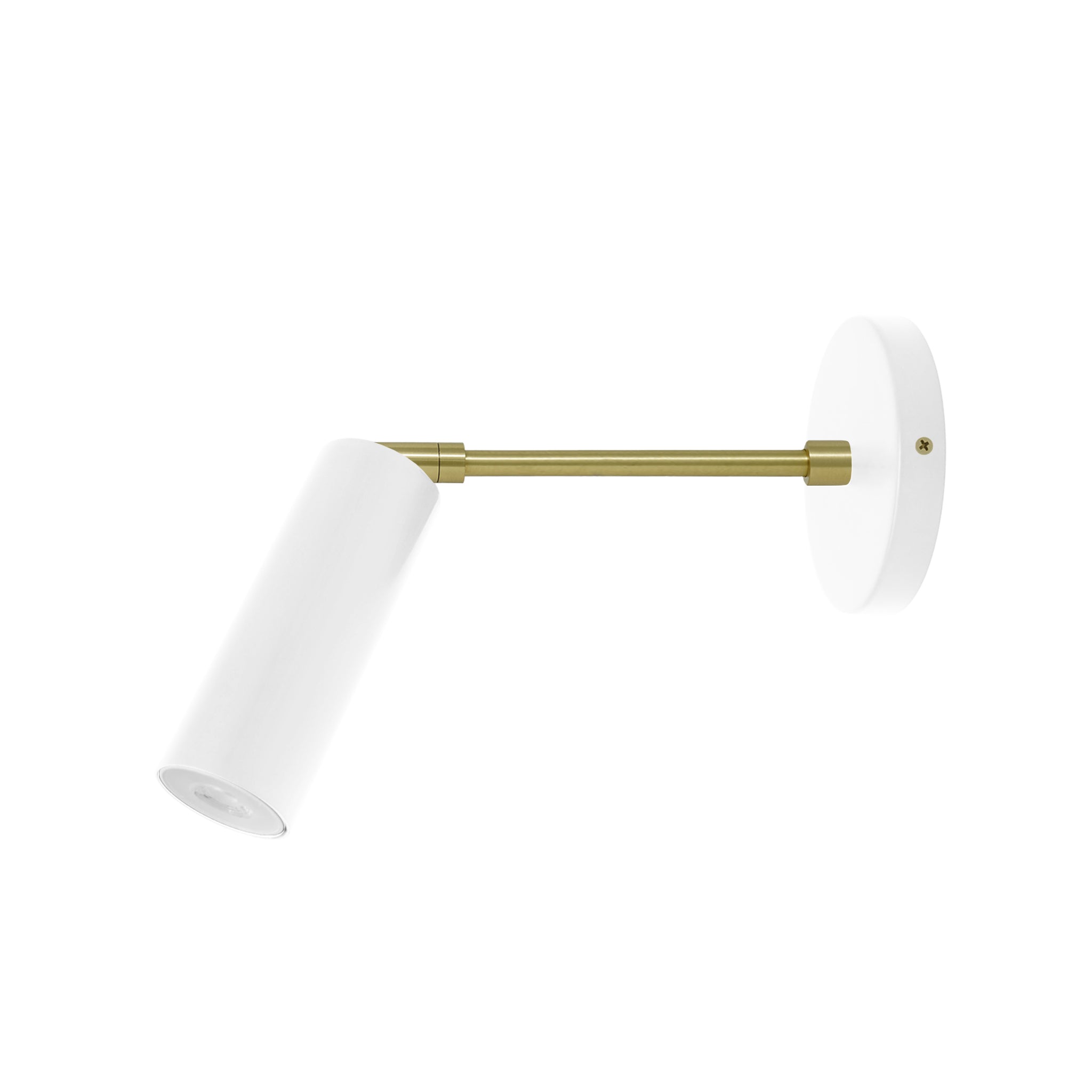 Brass and white color Reader sconce 6" arm Dutton Brown lighting