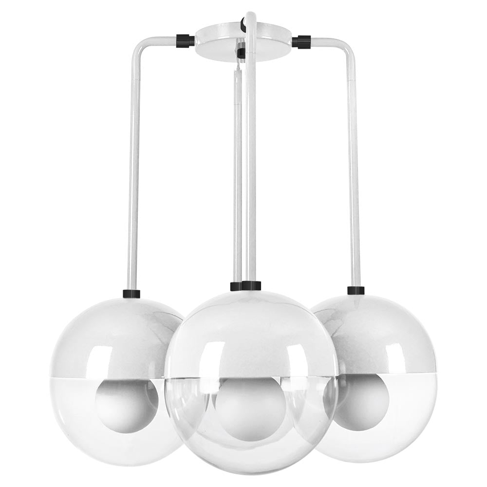 Black and white color Tetra chandelier Dutton Brown lighting