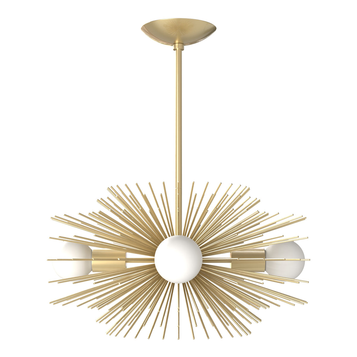 Brass Urchin chandelier 20" Dutton Brown lighting