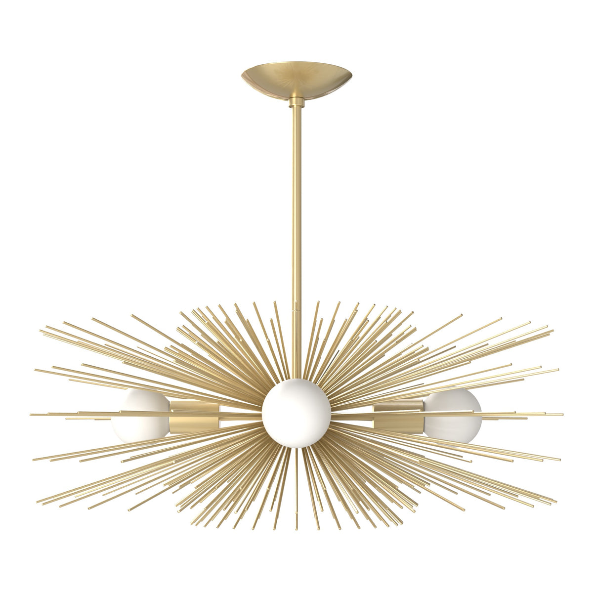 Brass Urchin chandelier 27" Dutton Brown lighting