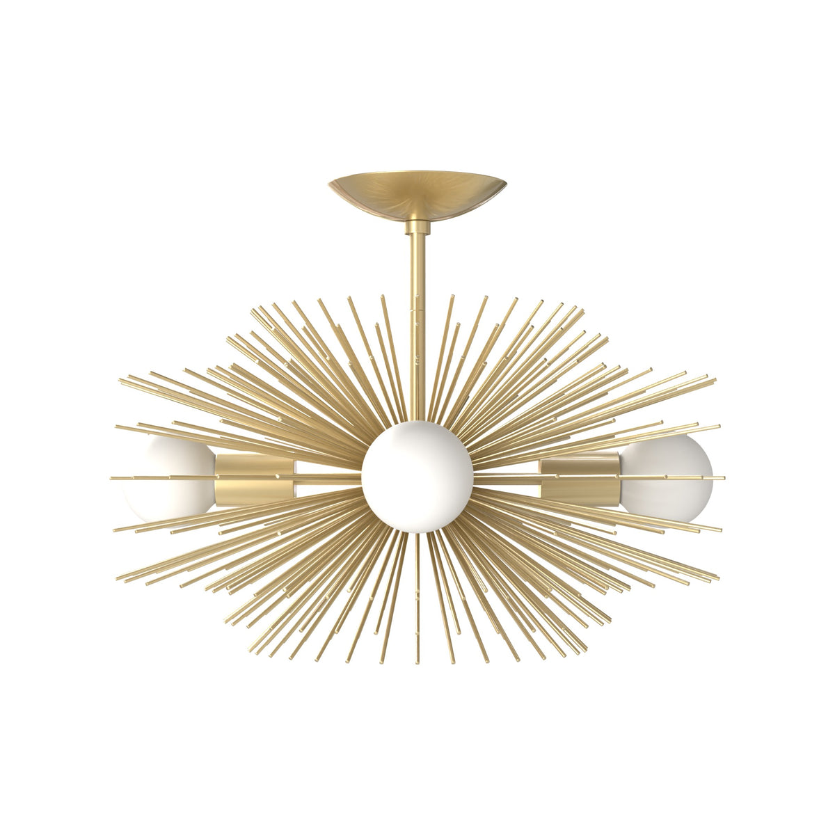 Brass Urchin flush mount 20" Dutton Brown lighting