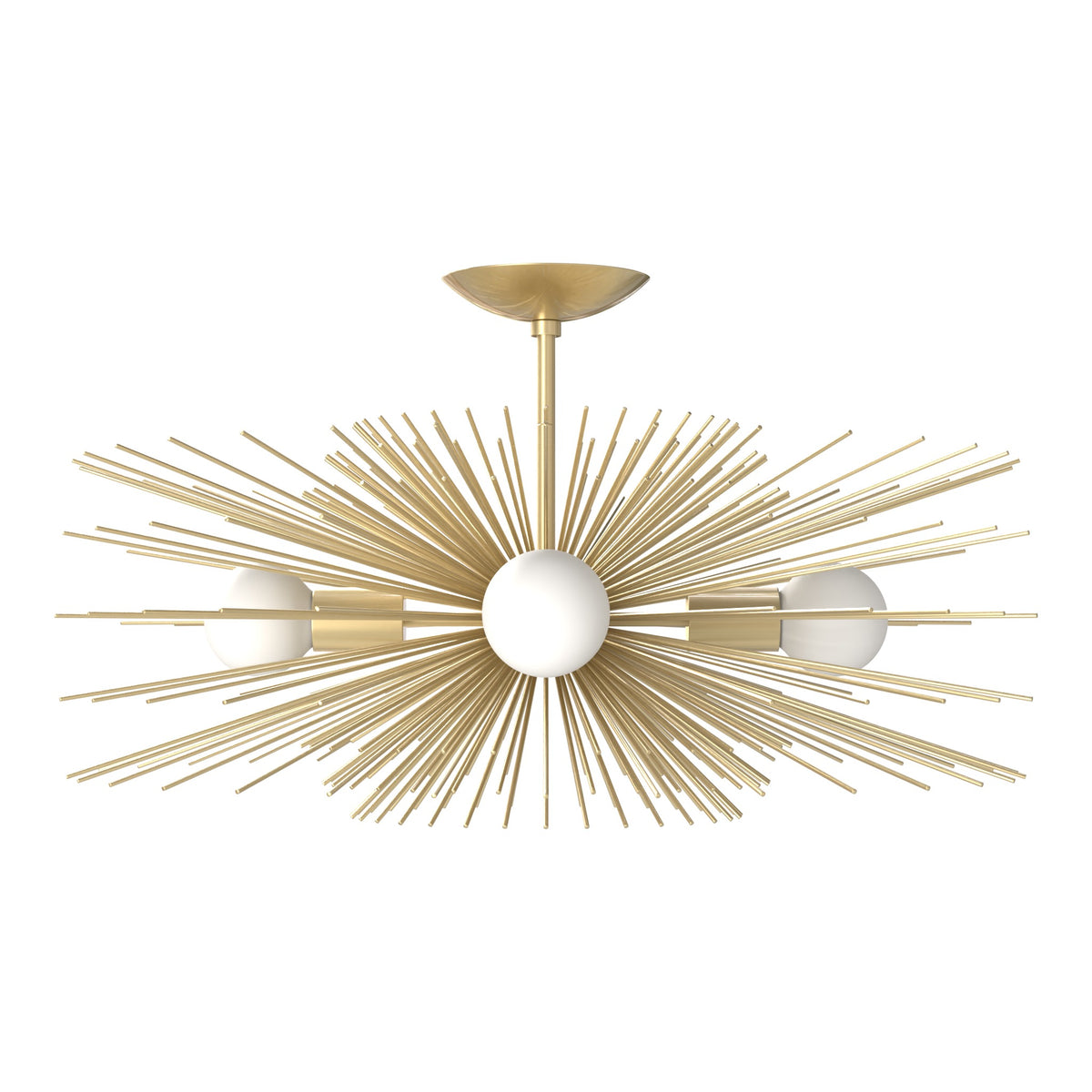 Brass Urchin flush mount 27" Dutton Brown lighting