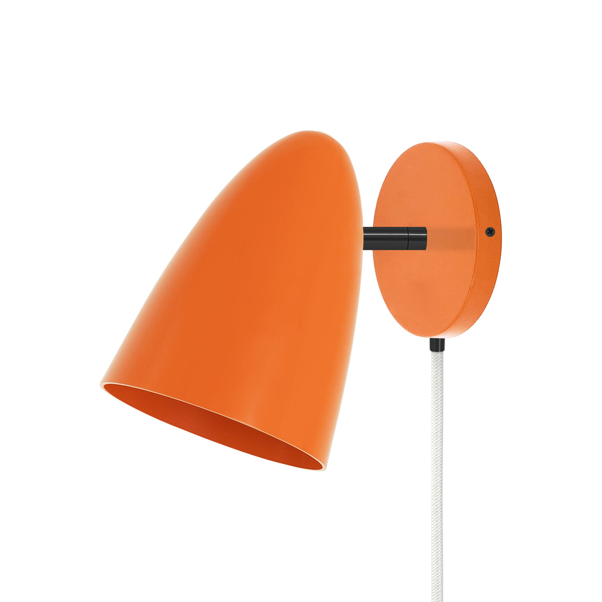 Black and orange color Boom plug-in sconce no arm Dutton Brown lighting