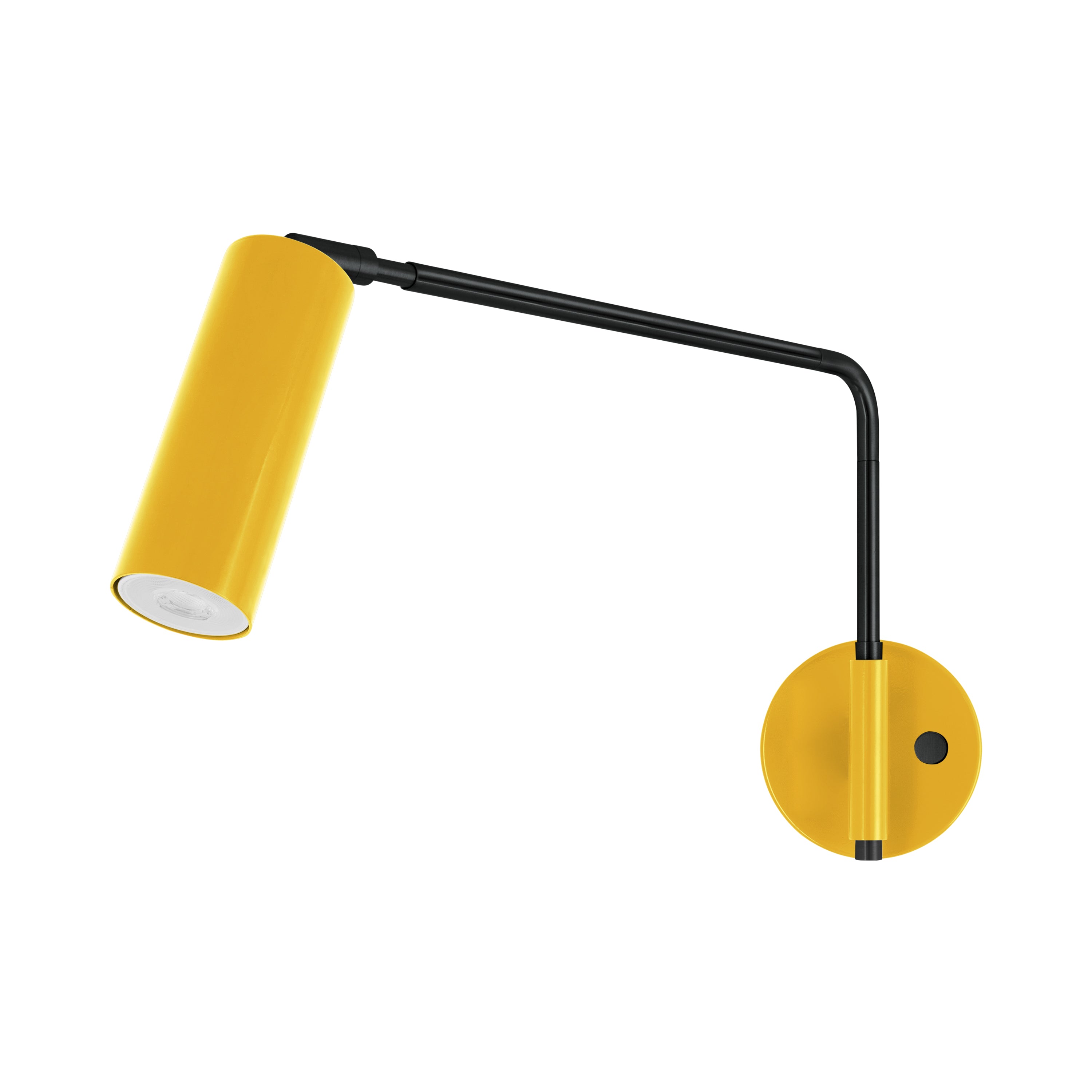 Black and ochre color Color Reader Swing Arm sconce Dutton Brown lighting